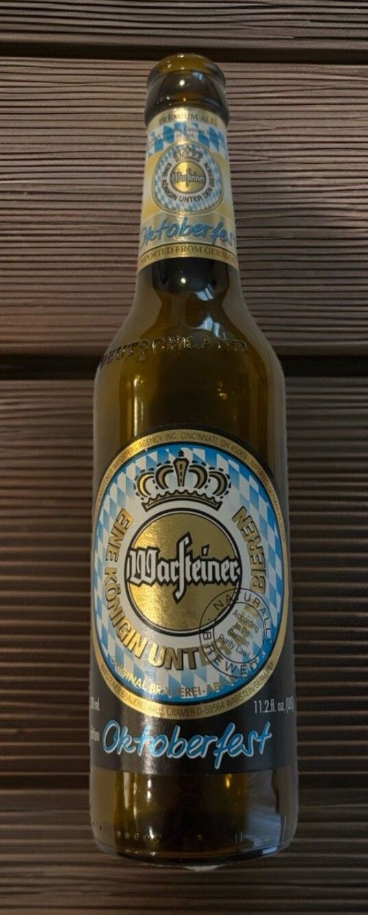 Warsteiner RARE 2010 German Oktoberfest Brown Glass Beer Bottle Premium Ale